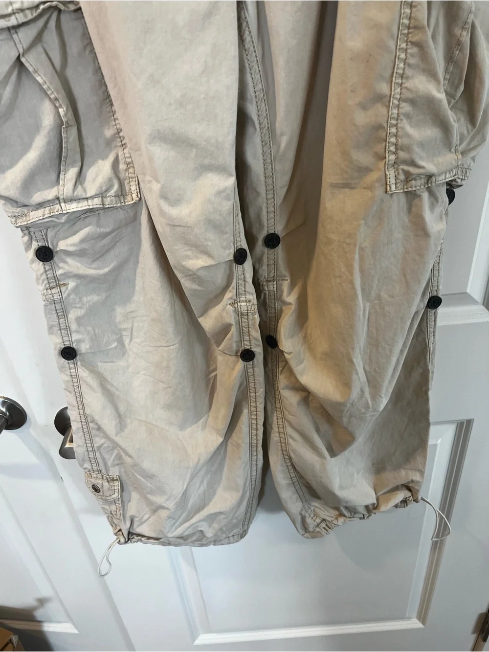 True Religion Men's Cargo Pants in Beige - Lightweight Casual Workwear
